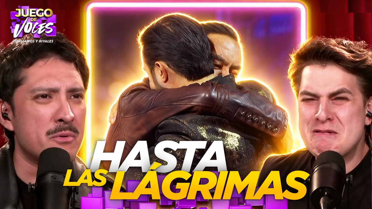 Tyler e Ilan reaccionan al llanto entre Ernesto y Jorge D'Alessio en el escenario de Juego de Voces 2026