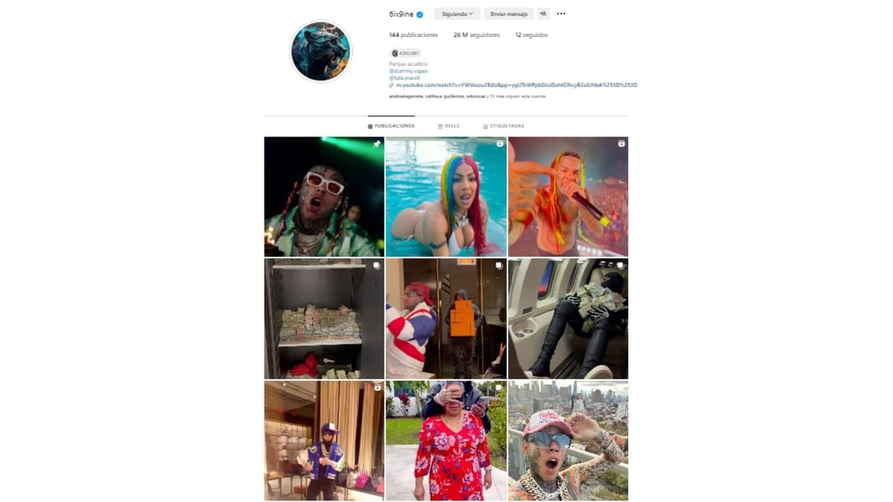 Tekashi eliminó de su 'feed' de Instagram los 'post' dedicados a Yailin.