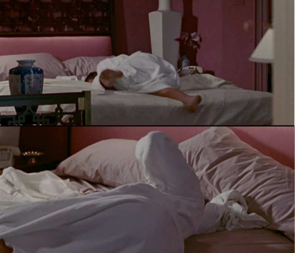 El cambio de la posición de las almohadas