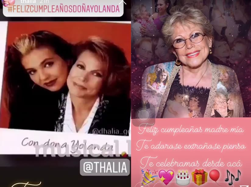 Thalía recuerda con cariño a su fallecida madre