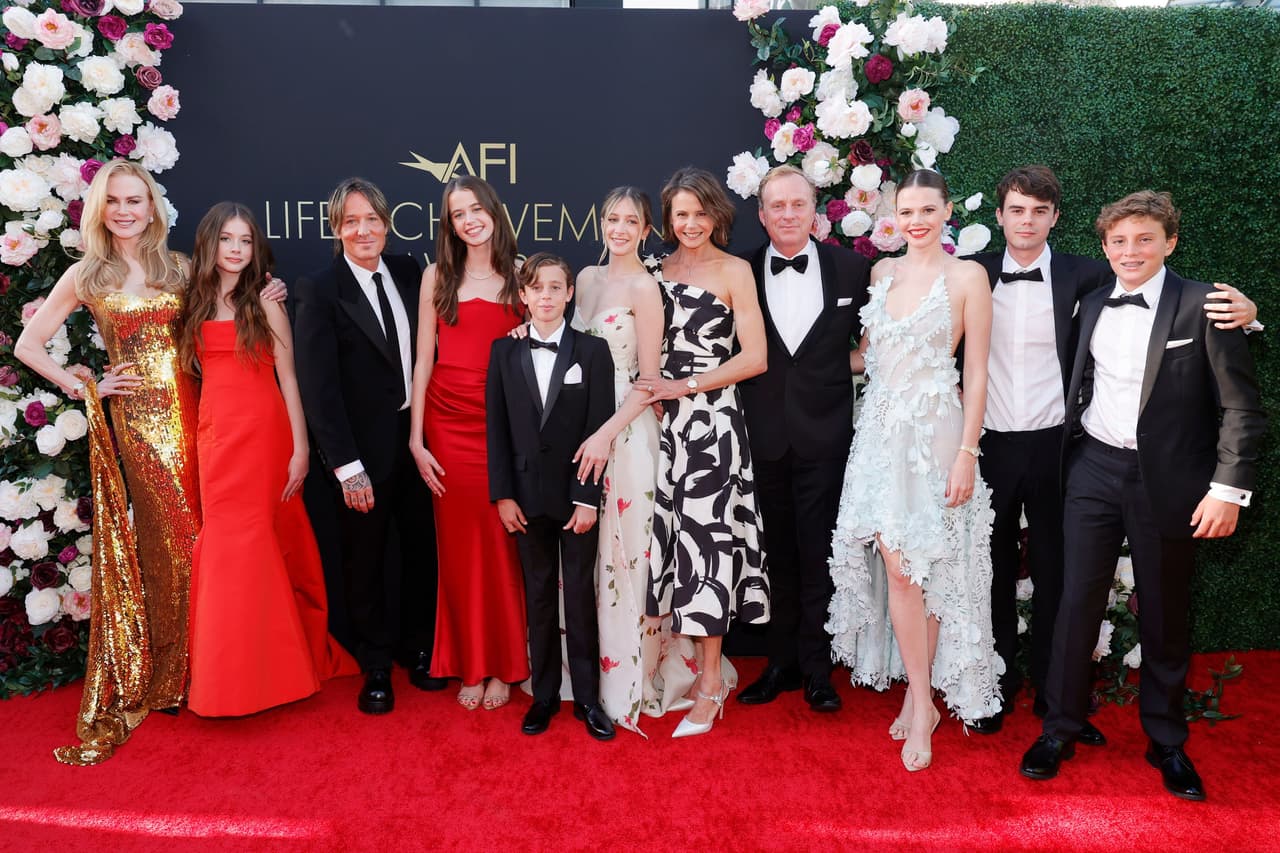 Nicole Kidman con su familia.