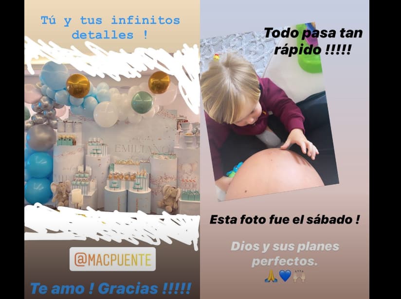 Anahí muestra una de las últimas fotografías que se tomó durante su embarazo