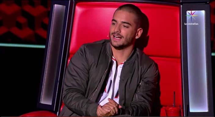 Maluma en el primer programa de las audiciones de La Voz Kids
