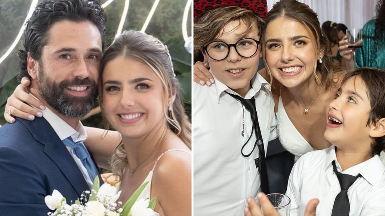 Matías Novoa publica foto de Michelle Renaud con su "niño, su adolescente y su bebé"