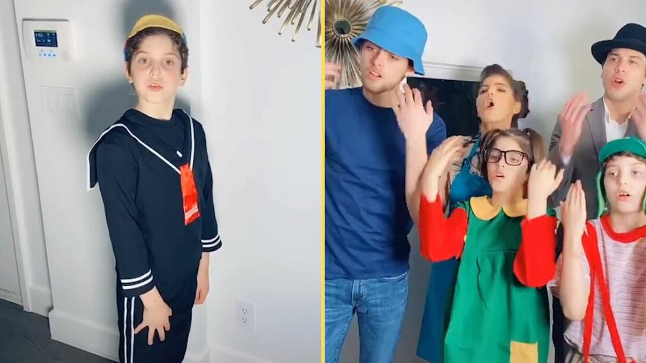 Ana Bárbara y sus hijos entran en la piel de los personajes de "El Chavo del 8": “Bueno, pero no te enojes"