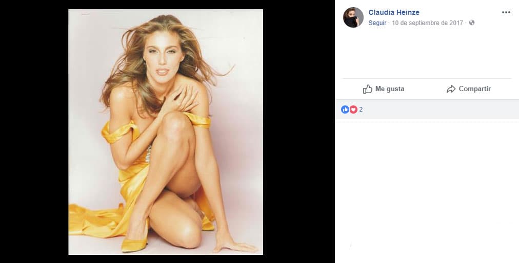 Claudia Heinze fue una modelo de importantes diseñadores mexicanos