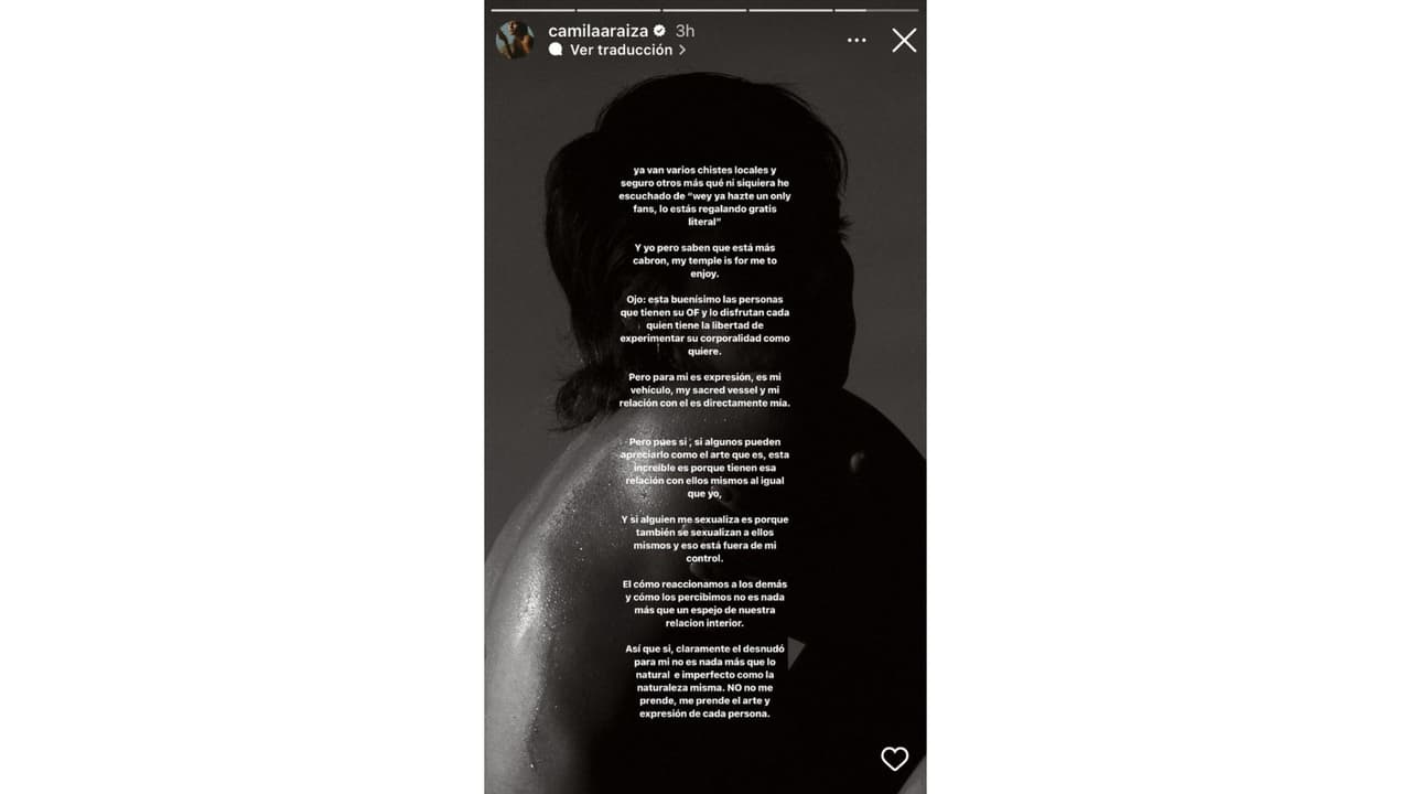 Camila Araiza se pronunció tras sugerencias de que abra su OnlyFans.