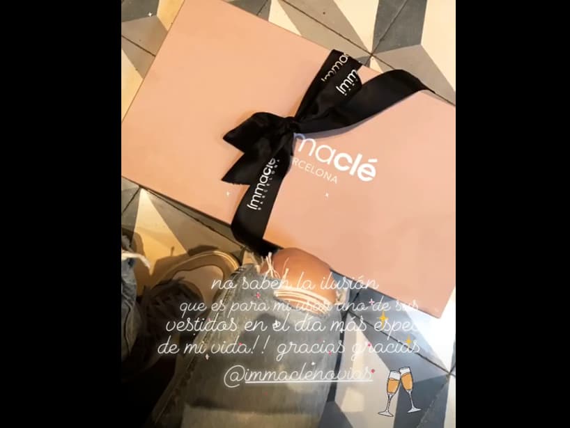 Natasha Dupeyrón comparte el empaque de su vestido de novia