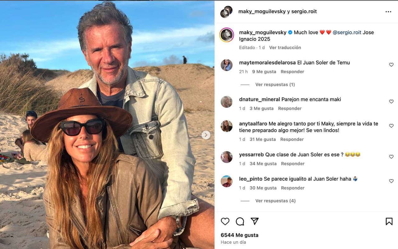 Maky y su novio Sergio Roitberg.