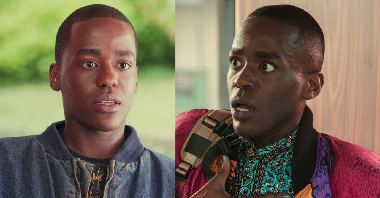 Ncuti Gatwa antes y después en 'Sex education'