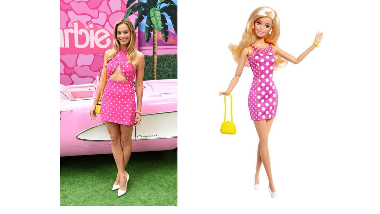 Margot Robbie se viste como la muñeca Barbie