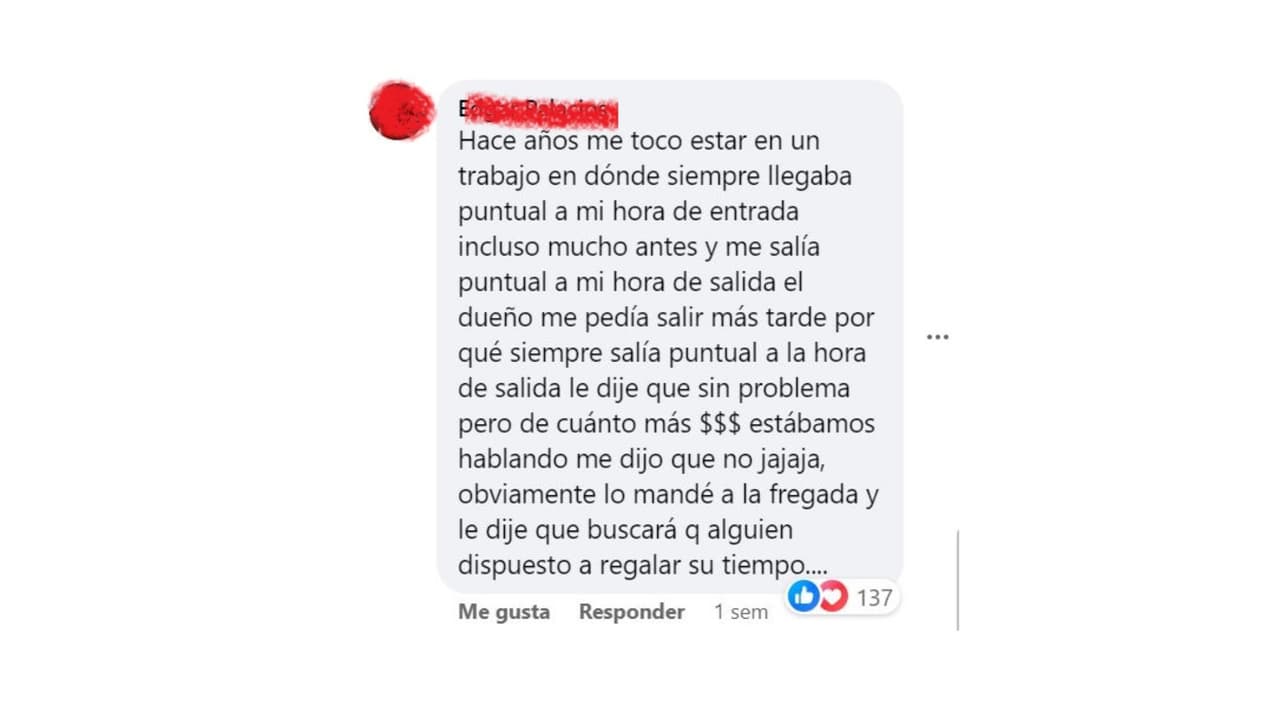 La exigencia en el horario.