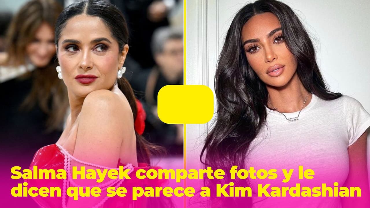 "Te pareces a Kim Kardashian": Salma Hayek presume fotos y le dicen que luce como la socialité