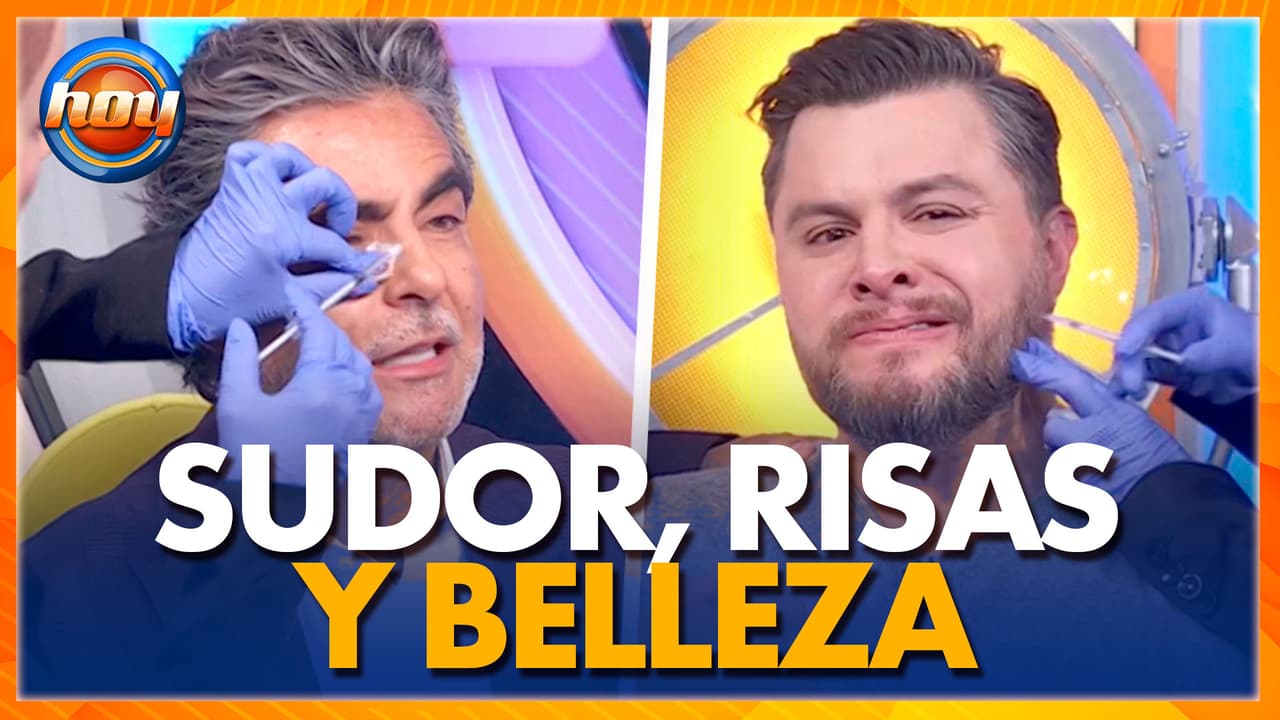 EN VIVO Raúl Araiza y Paul Stanley se someten a tratamiento estético que los pone a sudar