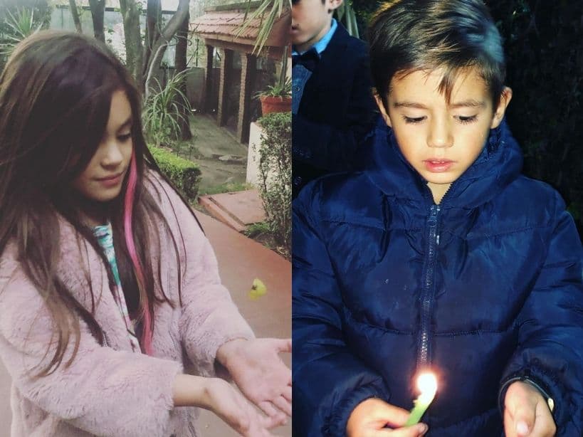 Mientras que los gemelos -Luciana y Emiliano- están cerca de cumplir siete años de edad.
