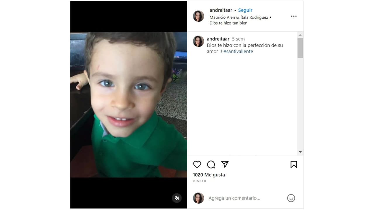 Pareja de Juan Mao presumió varias fotografías de 'Santi'.