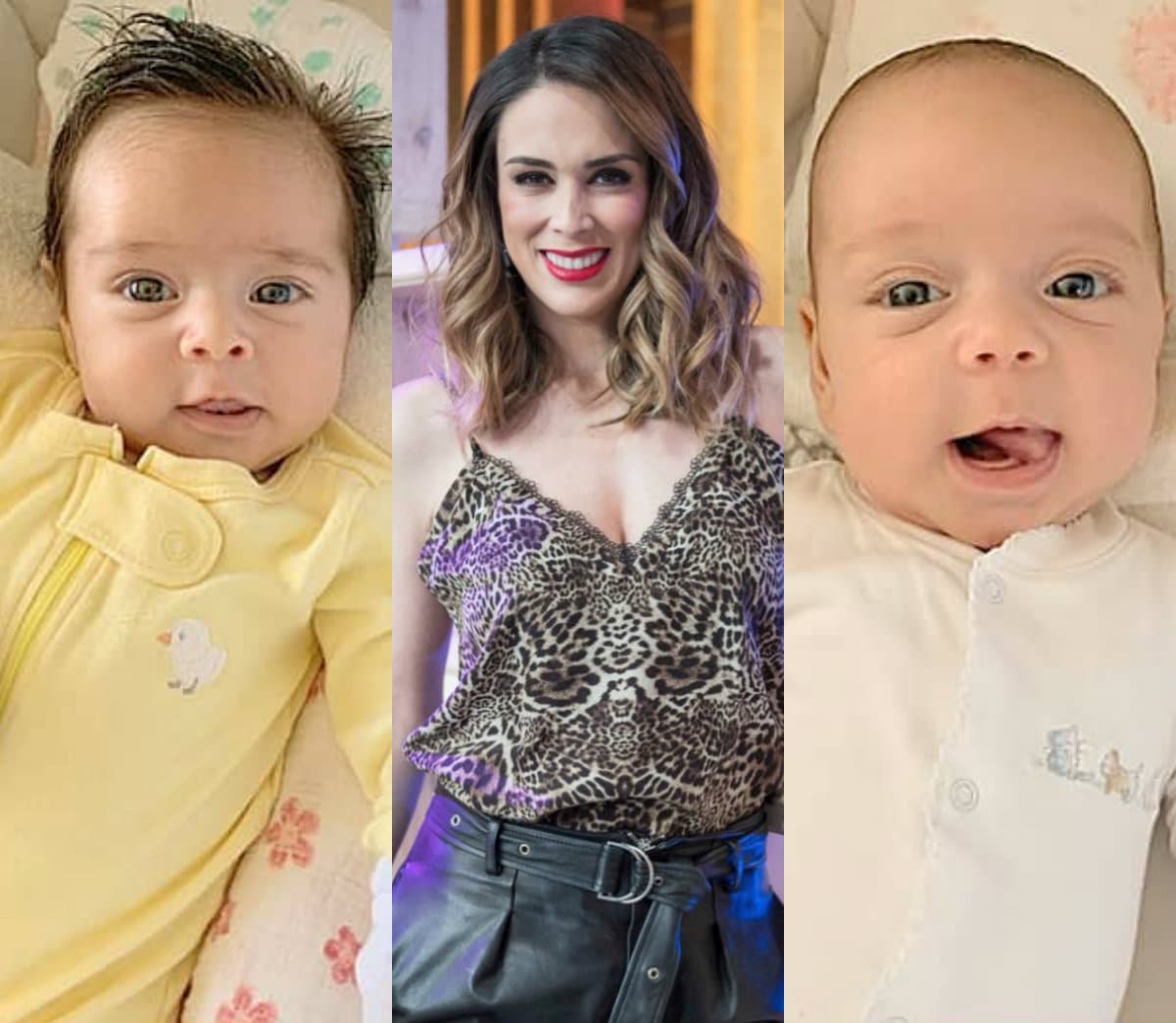 Jacqueline Bracamontes demuestra que sus mellizas son idénticas a ella