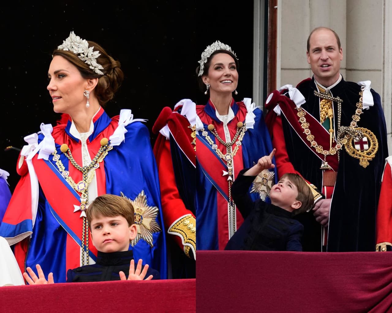 Louis en el balcón del Palacio de Buckingham.