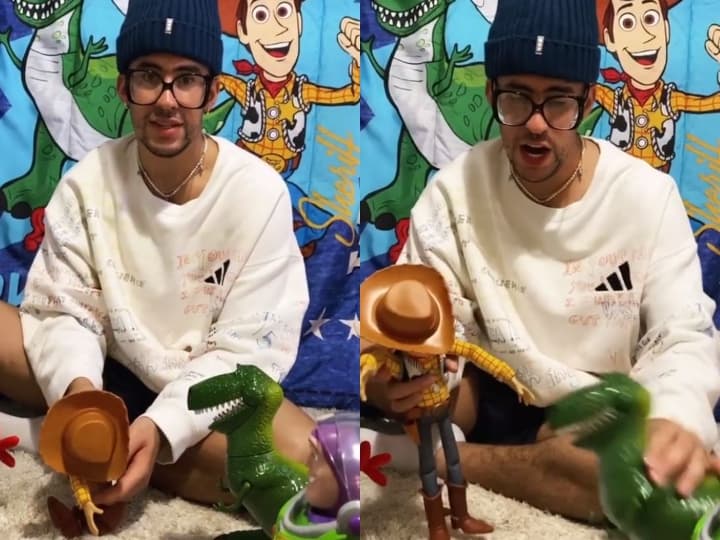Día ocho de la cuarentena y Bad Bunny ya reinterpretó 'Toy Story'