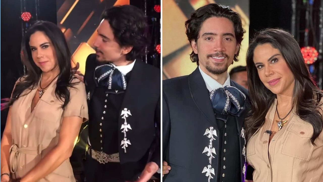 Paola Rojas se sonroja con romántica serenata de Alex Fernández