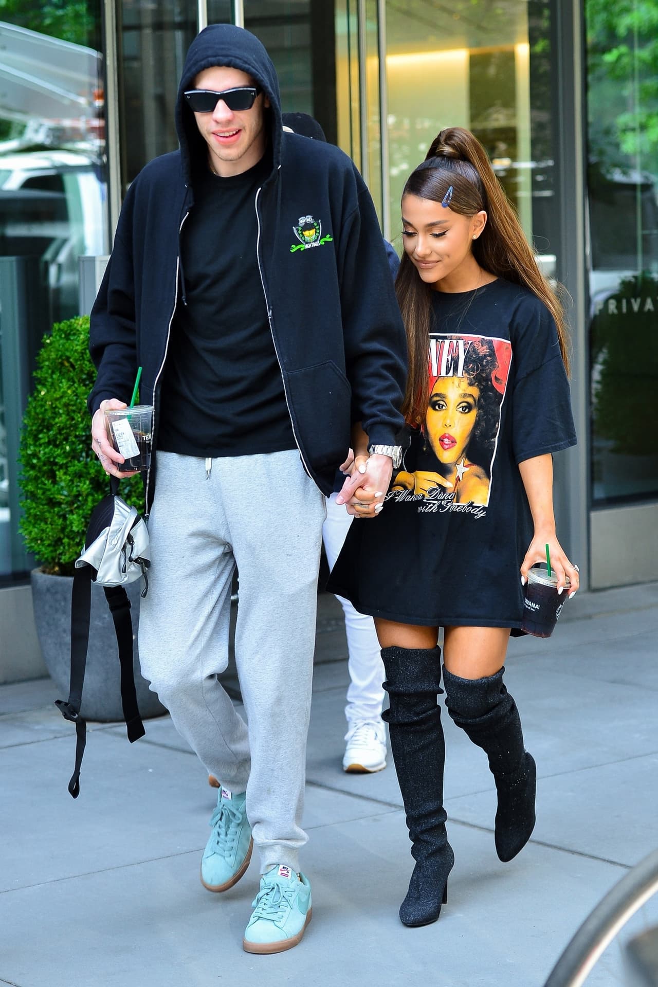 Pete Davidson y Ariana Grande en Nueva York