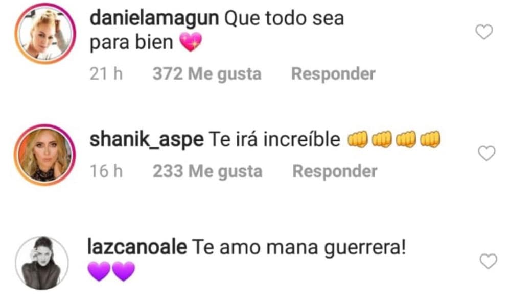 Famosas mostraron su cariño a Geraldine Bazán
