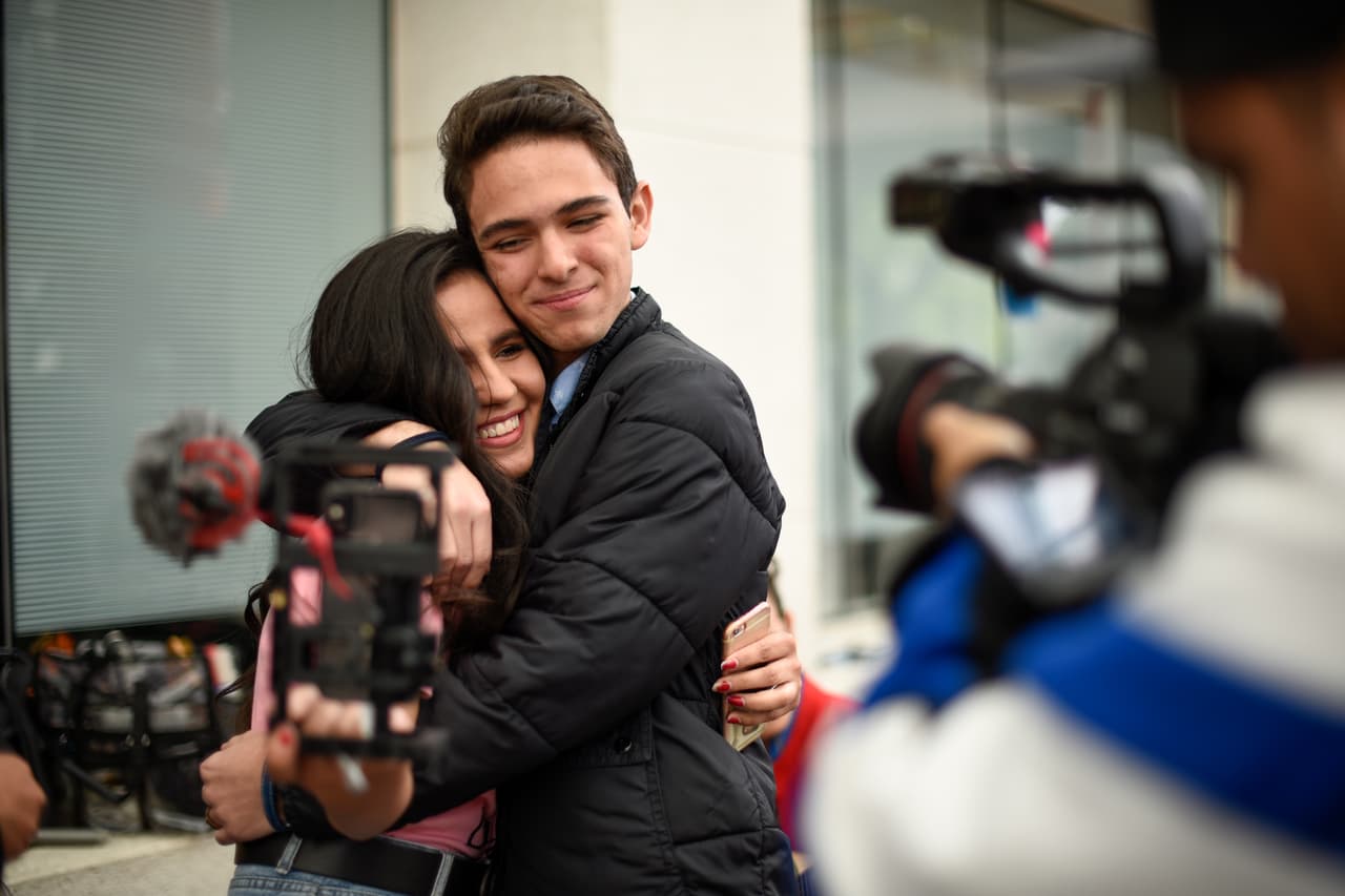 Luego llegó el querido Joaquín Bondoni, quien le dio un fuerte abrazo y agradeció por estar ese día con ellos.