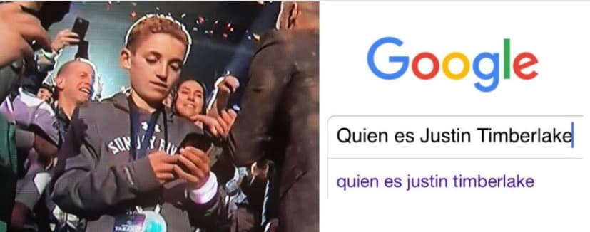 Buscando quién es Justin Timberlake mientras lo tienes junto a ti
