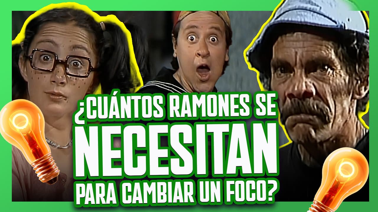 Don Ramón intenta cambiar un foco