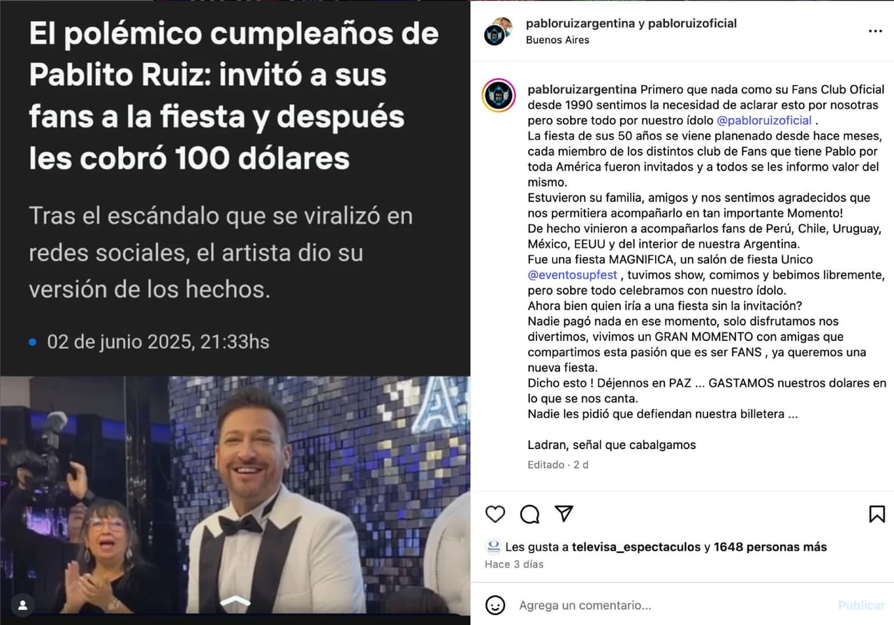 Pablo Ruiz, cantante argentino.