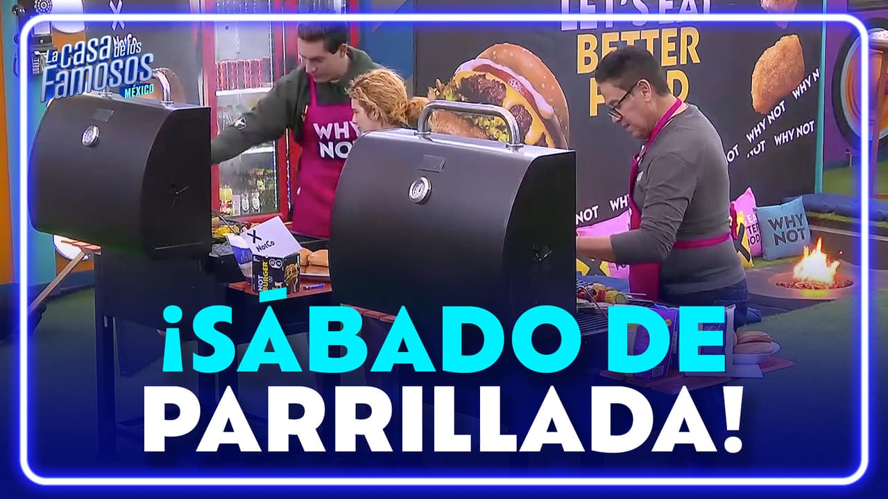 ¡Tarde de parrillada! Los habitantes son consentidos con comida al carbón en el jardín de la casa