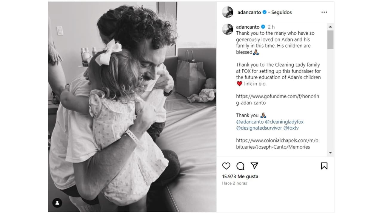 Adan Canto con sus hijos, Roman Alder y Eve Josephine.
