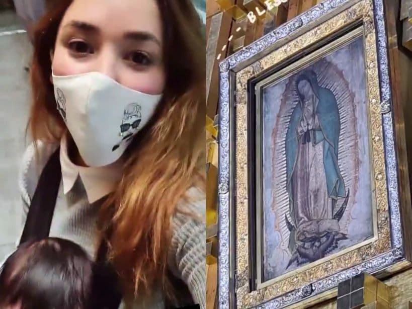 Sherlyn visita la Virgen de Guadalupe con André.