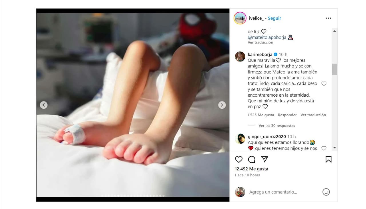 Despiden a Mateo, hijo de la presentadora de televisión Karime Borja.