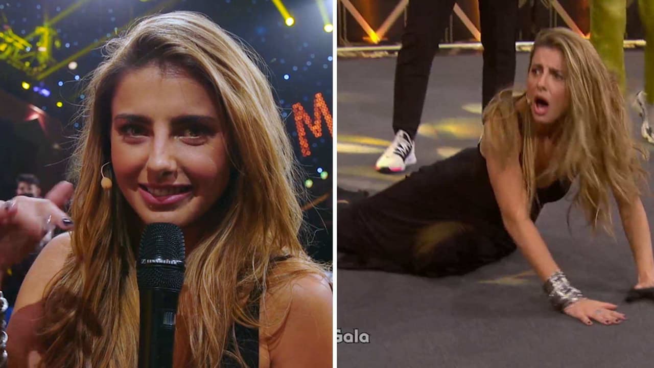 Michelle Renaud reacciona a la aparatosa caída que sufrió en Me Caigo de Risa Gala Disfuncional