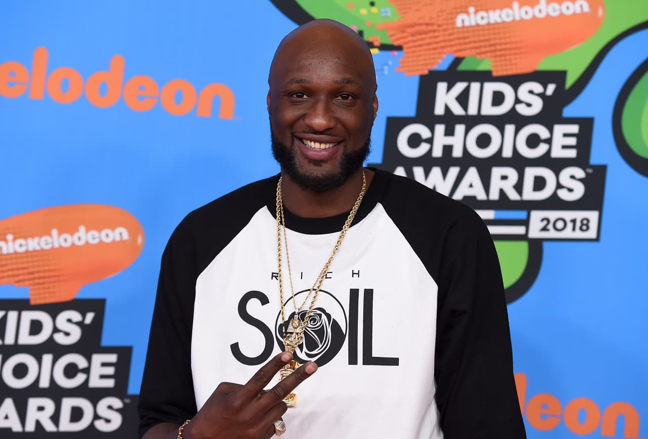 Lamar Odom arrives at the Kids' Choice Awards at The Forum on Saturday, March 24, 2018, in Inglewood, Calif. (Photo by Jordan Strauss/Invision/AP)