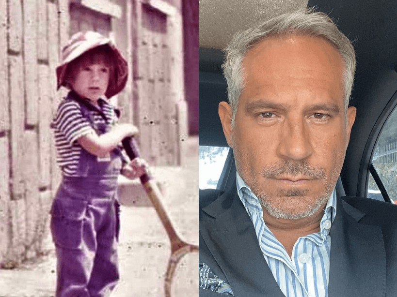 Arath de la Torre luce irreconocible de niño y junto a su tierna foto precisó: “Desde niño dándole al tenis callejero”.