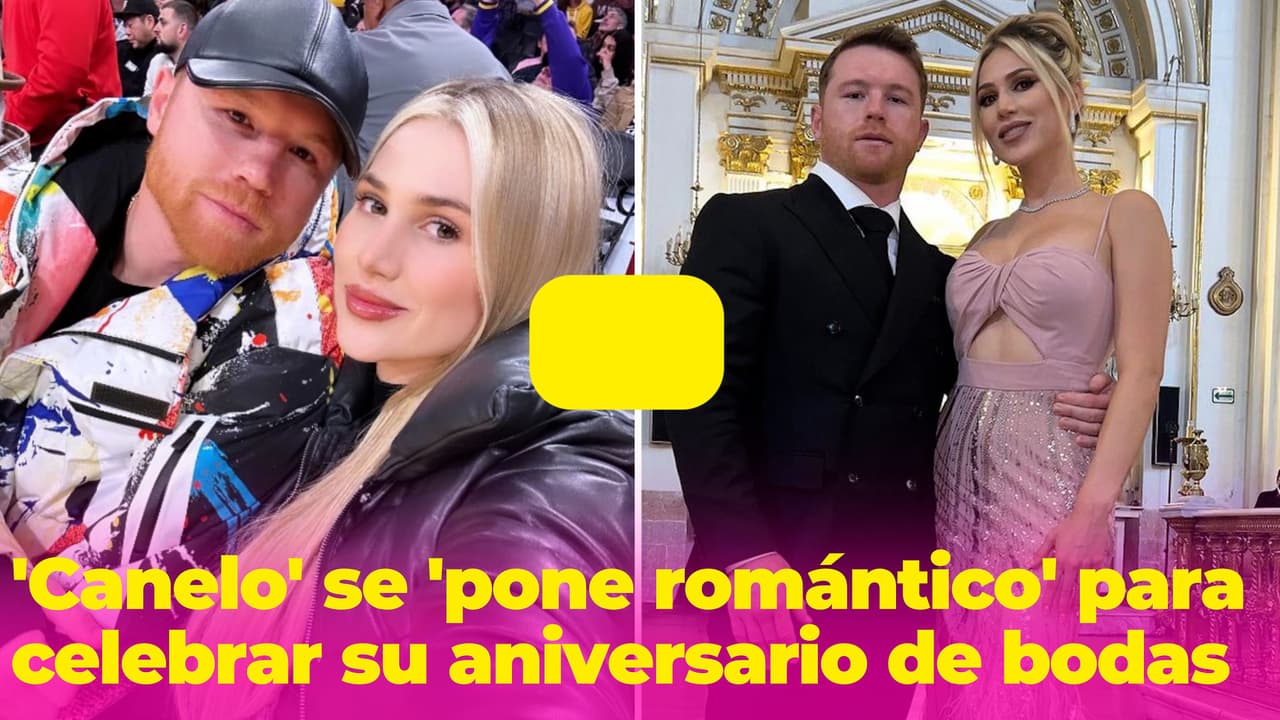 'Canelo' saca su lado más romántico en su aniversario con Fernanda Gómez: hasta un oso de flores le dio
