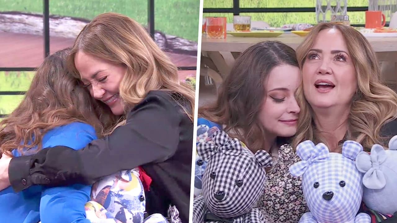Conmovida, Andrea Legarreta recibe de su sobrina los ositos hechos con la ropa de su mamá