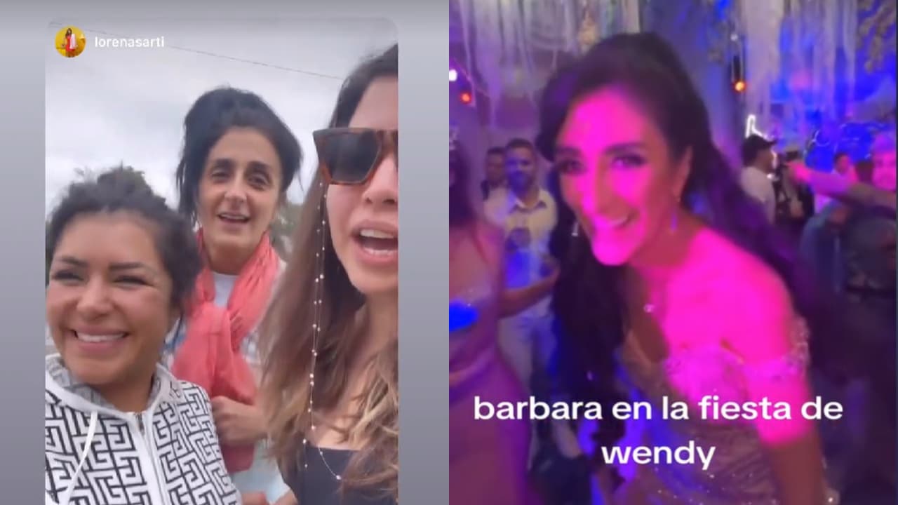 Bárbara Torres en la fiesta de Wendy Guevara.