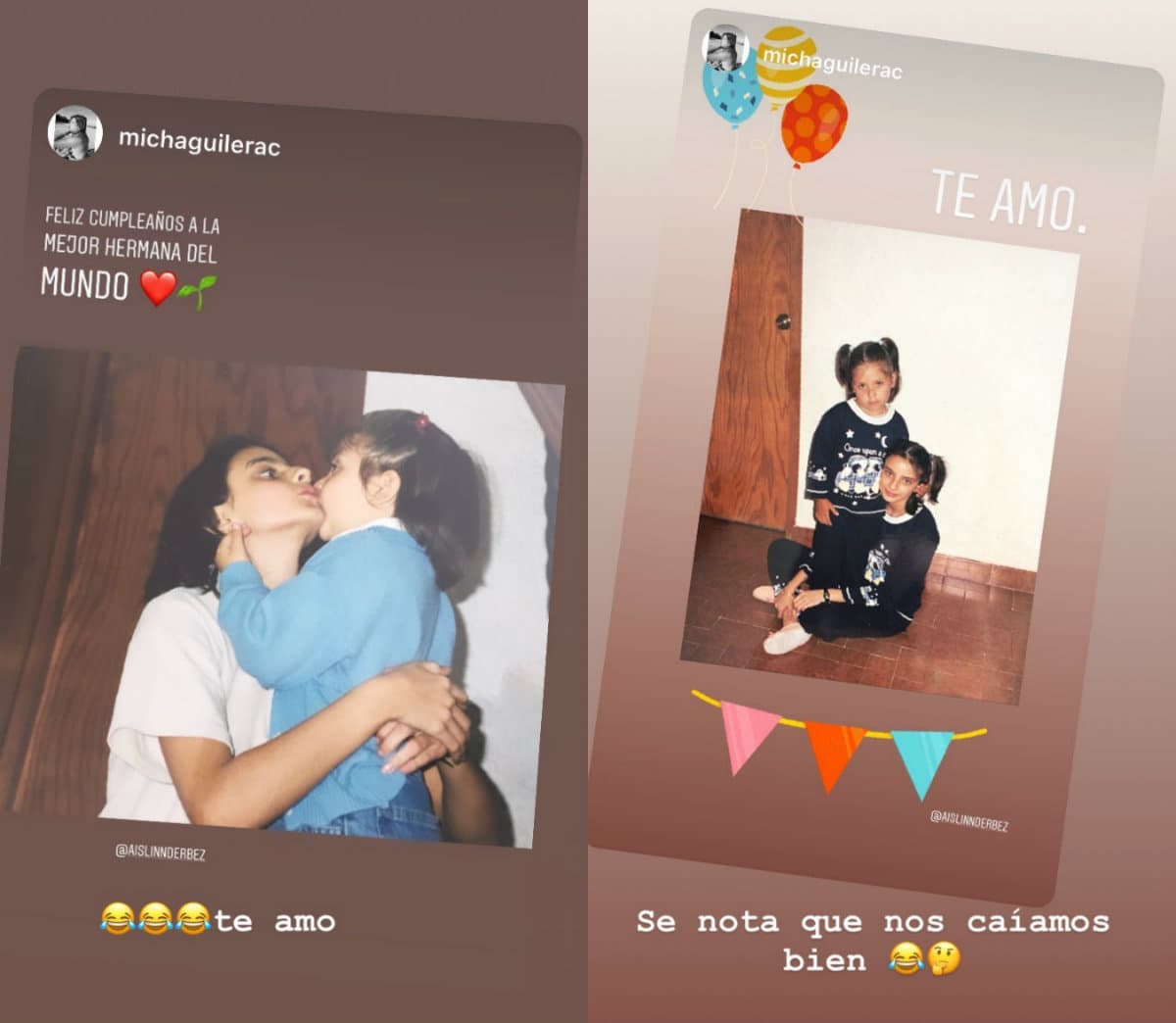 La media hermana de Aislinn Derbez compartió fotos inéditas de la actriz