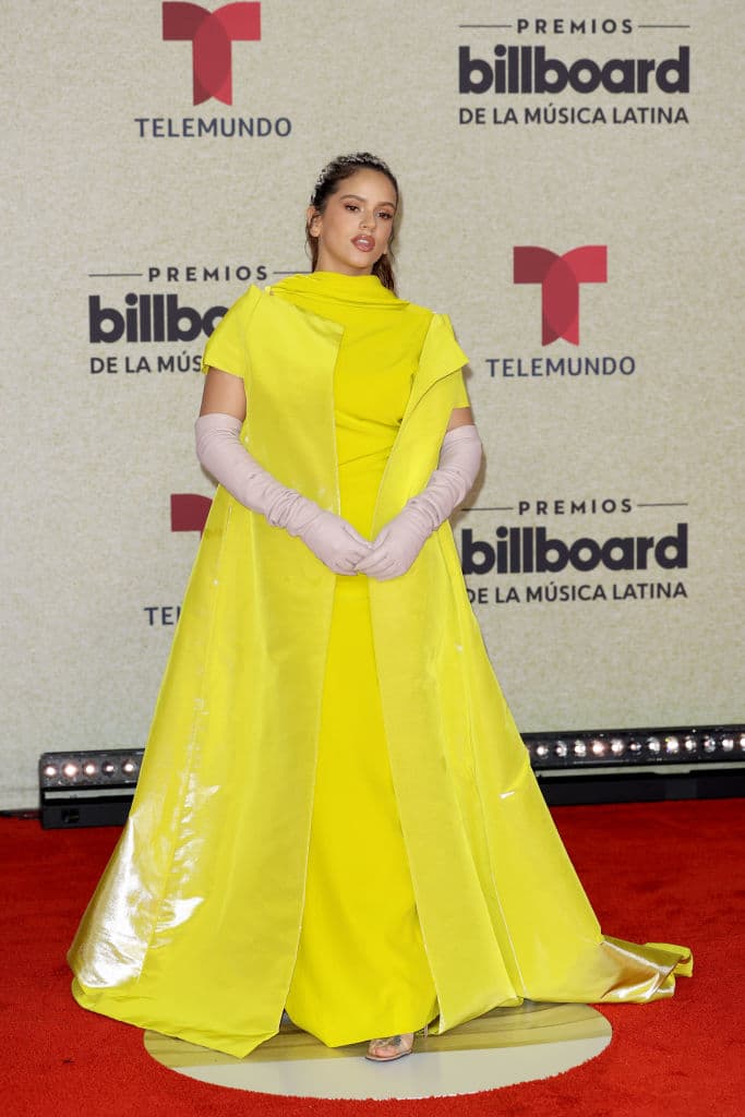 CORAL GABLES, FLORIDA - SEPTEMBER 23: Rosalía attends the 2021 Billboard Latin Music Awards at Watsco Center on September 23, 2021 in Coral Gables, Florida. (Photo by Rodrigo Varela/Getty Images)