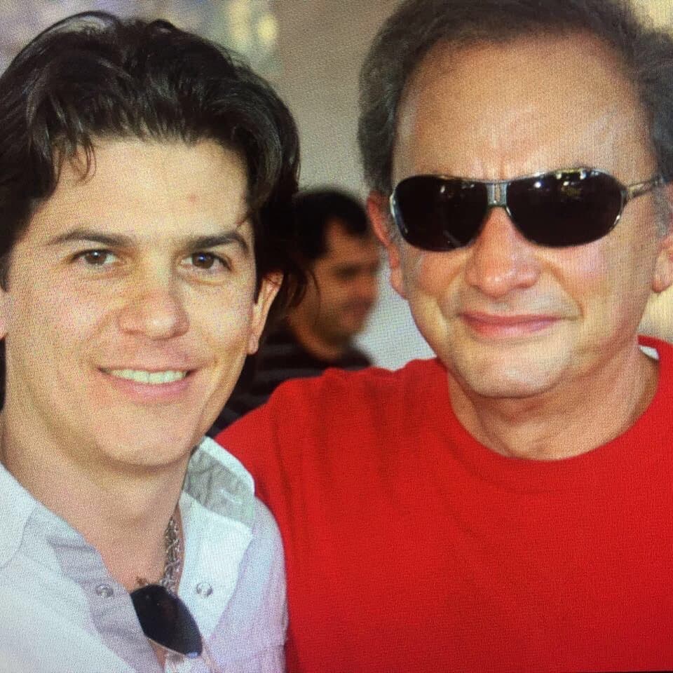 El productor Nino Canún Rojas junto a su padre, el periodista Nino Canún Serrano