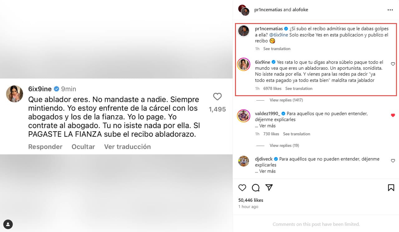 Tekashi desmiente a Alofoke