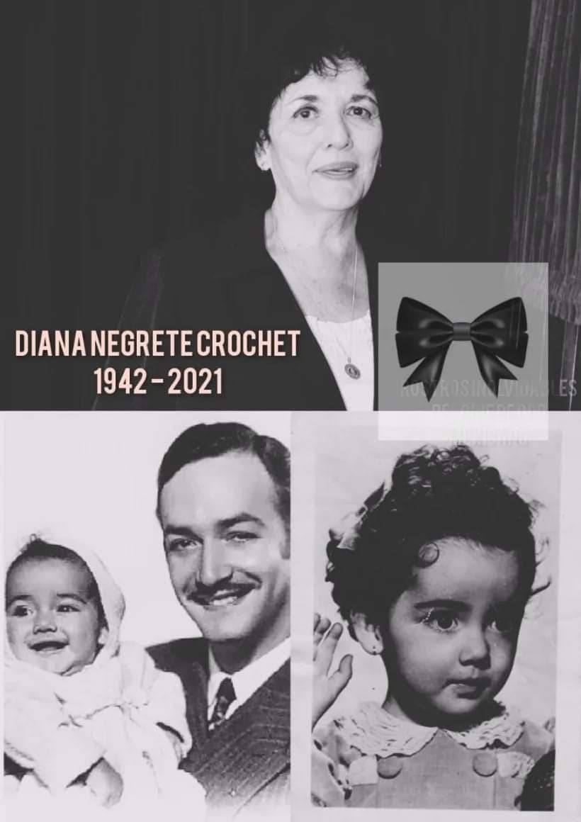 Reportan el fallecimiento de Diana Negrete, la única hija de Jorge Negrete.