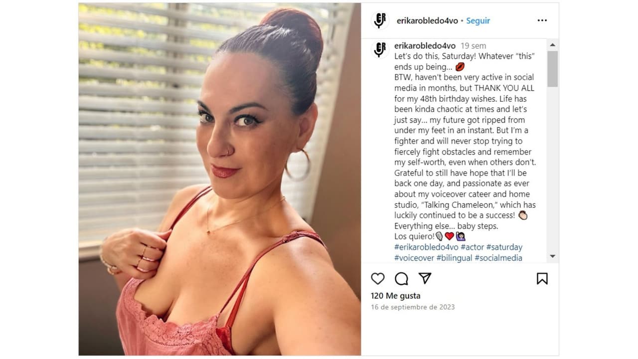 Erika Robledo habría atravesado un problema.