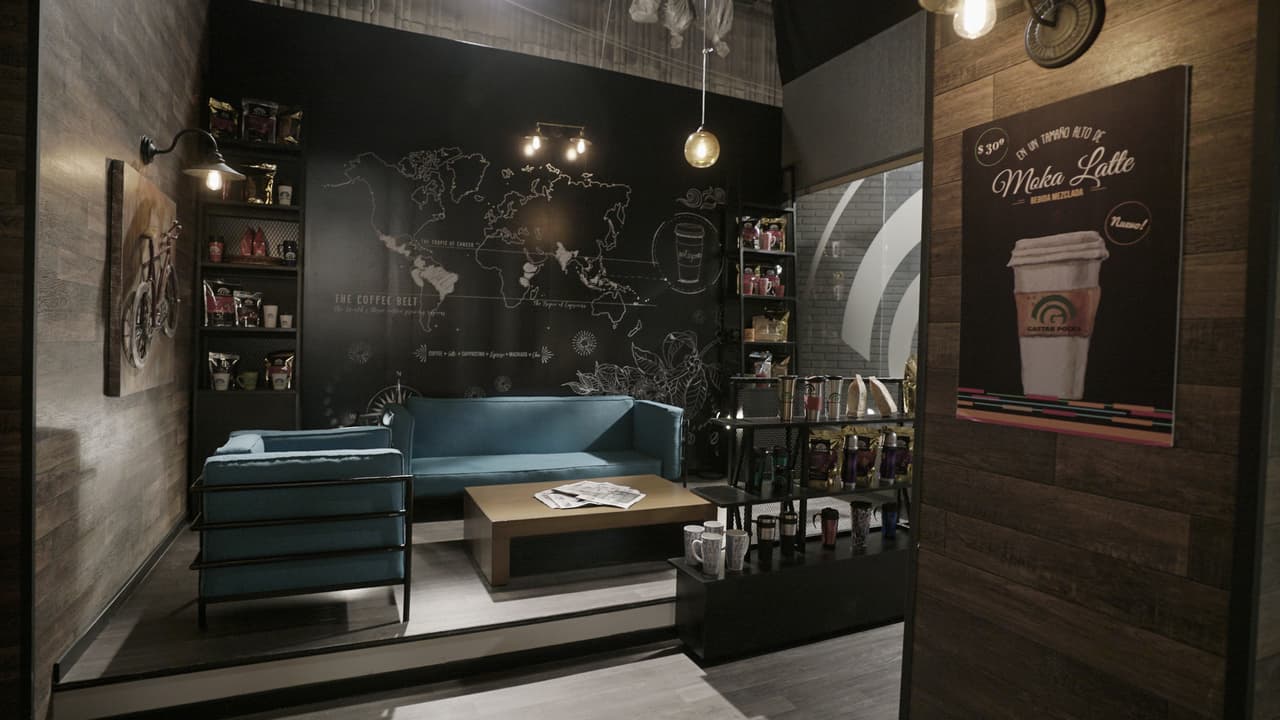 Cada rincón de esta cafetería está ambientado cuidadosamente