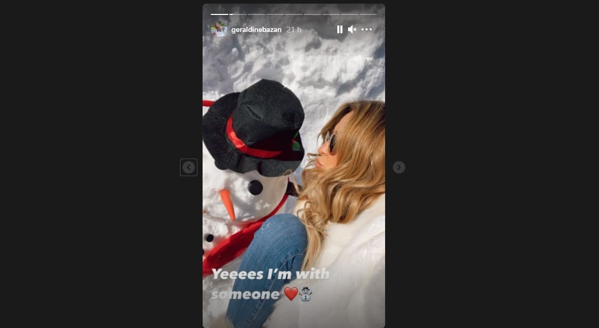Con una simpática postal, Geraldine Bazán reaccionó a los rumores de un nuevo romance.