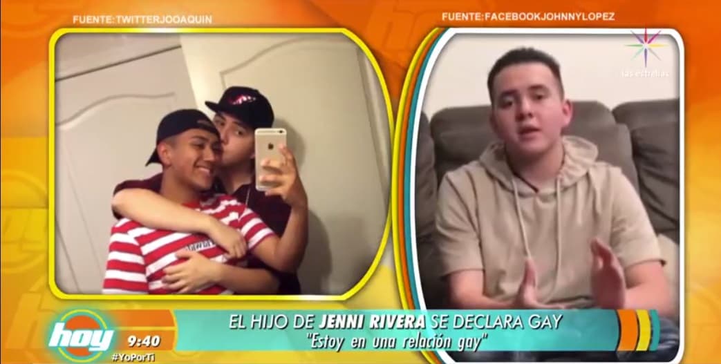 ¡Hijo de Jenni Rivera se declara gay!