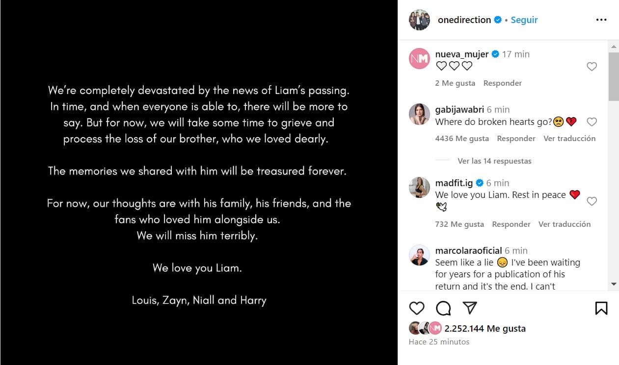 Captura Instagram One Direction